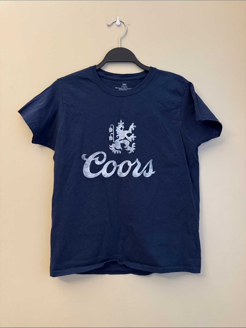 Coors Men's Navy Graphic Tee Size M